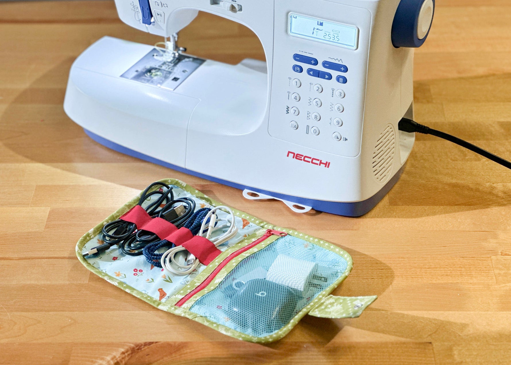 DIY Cord & Tech Organizer | Free Sewing Pattern + Continuous Bias Tape Tutorial