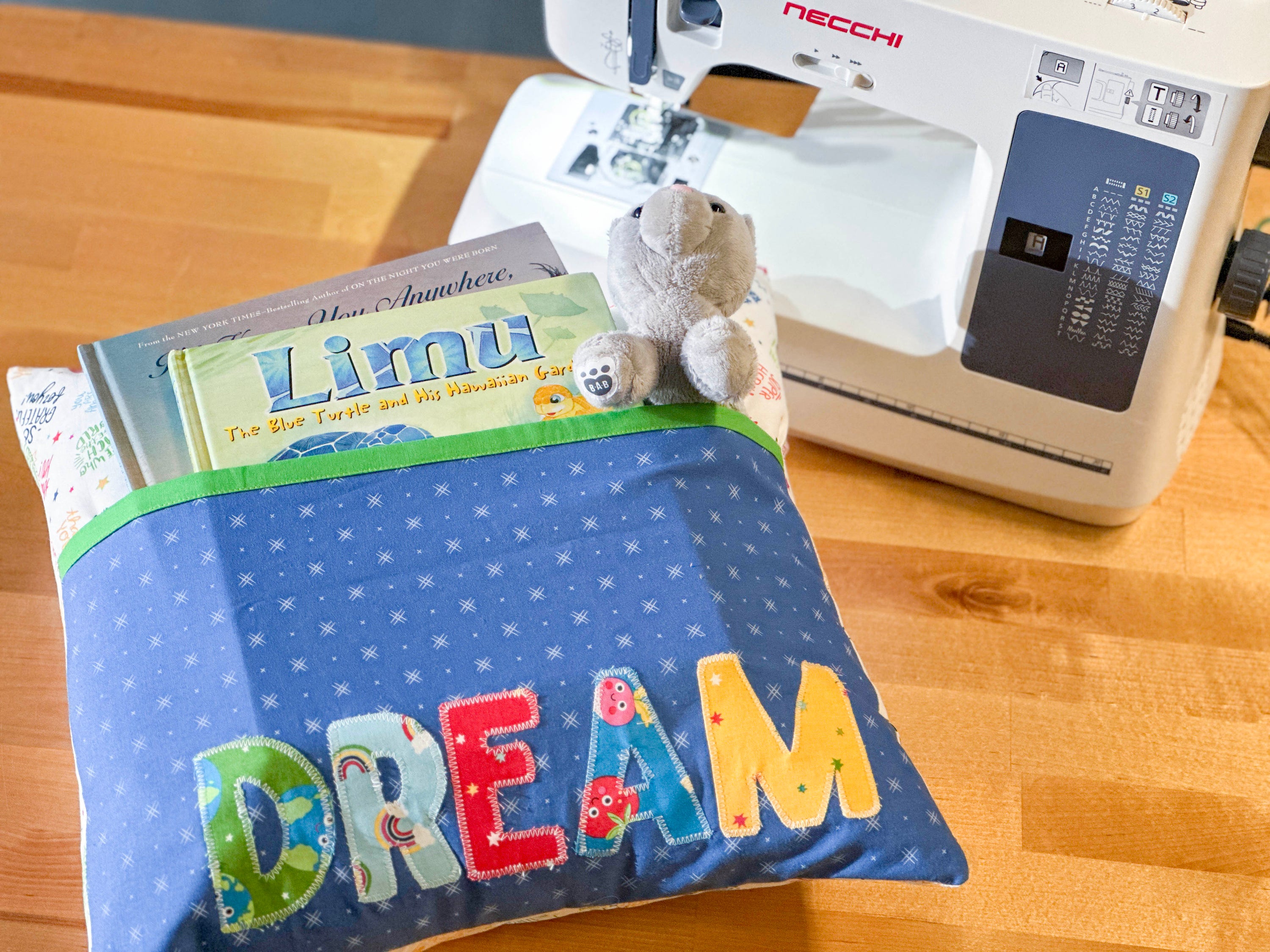 DIY Book Pocket Pillow | Easy Envelope Pillow Cover + Appliqué Letter Tutorial