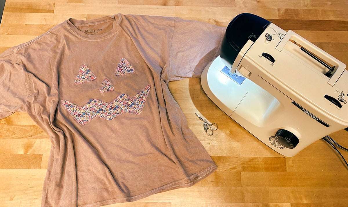 DIY Halloween Jack-o'-Lantern Shirt