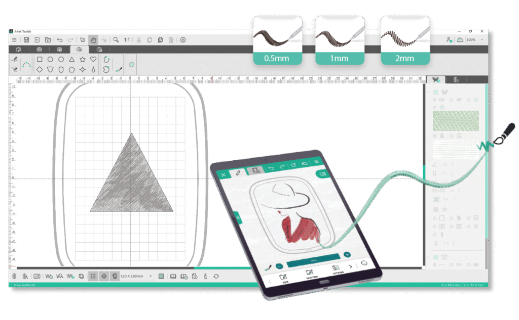 Artist ToolKit draw feature with tablet example